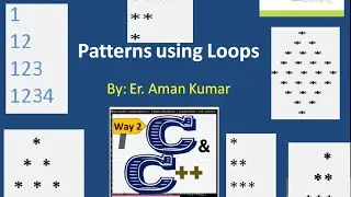 18.  Star and Number Patterns in C and C++ Programming Language by Aman Kumar