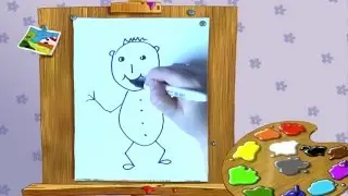 Как нарисовать человечка мульт-песенка. Видео для детей. Оживающие рисунки