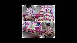 Colchas de Crochê- Desafio feito pelas meninas do grupo Viciadas em crochê #crochet #gabycroches