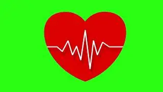 GREEN SCREEN  HEARTBEAT  ANIMATED  HD  | FREE TO USE GRAPHICS ANIMATIONS