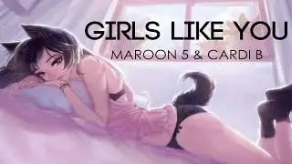 Maroon 5 ft. Cardi B - Girls Like You (Lyrics/Lyrics Video)