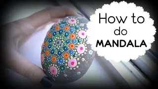 How to draw mandala?DIY stone drawing