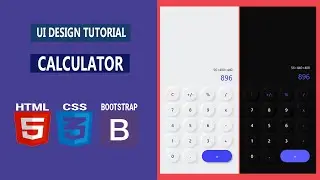 UI Design Tutorial - Calculator App UI with Neomorphism | HTML CSS BOOTSTRAP