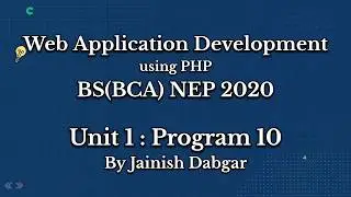 PHP Practical 10: Sum of 3 Numbers Prime Check | BCA Sem 5 (NEP 2020) | By Jainish Dabgar