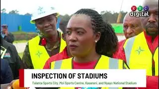 Sports CS Kipchumba Murkomen, Defence CS Soipan Tuya inspect Talanta, Kasarani and Nyayo stadiums