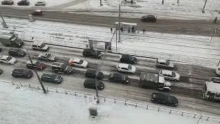 Тест липучки. Поездка в Псковскую. Снегопад в СПБ