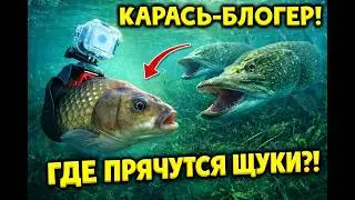 I sent the crucian carp TOLIK with a camera under the water... He showed where the GIANT pikes ar...