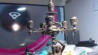 Dumpster find, 19th century candle stick holder by H. Ferrat