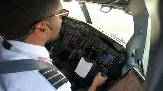 Landing a BOEINg 737-800