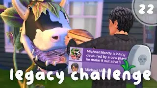 a cowplant ate my sim😈 ep 22 | sims 4 moody legacy challenge