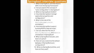 Top spring boot interview questions|spring boot interview questions