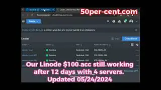 Linode $100 still working after 12 days - Free Trial Account with 4 servers