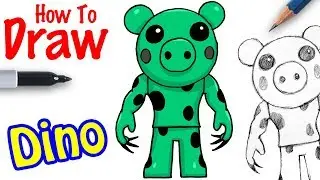 How to Draw Dino | Roblox Piggy