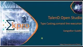 16.Talend typcasting commandline execution