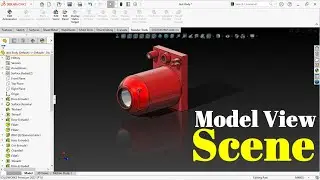 Solidworks scene setting | How to change background color or image in solidworks | Model view scene