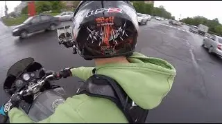 Учусь дрифту на Yamaha TDM. Город. Новые ракурсы