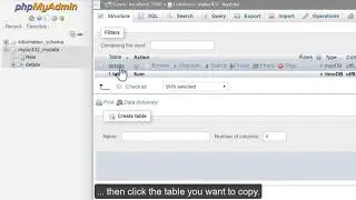 phpMyAdmin Tools - Copy Table