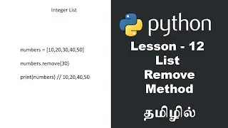 Python  - Lesson  - 12  - List Remove Method