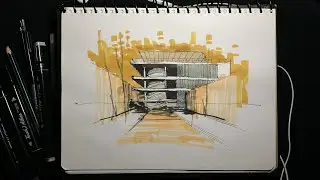 Perspectiva a un punto de fuga | técnica con plumón