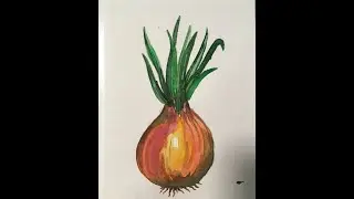 Рисуем лук акварелью.