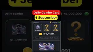 Hamster kombat daily combo today | Hamster kombat daily combo 4  September 