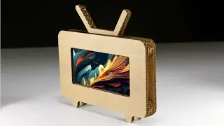 DIY TV Shaped Mobile Stand Made With Recycle Cardboard