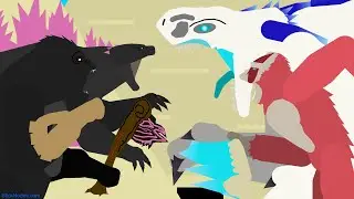 Godzilla and Kong vs Skar King and Shimo