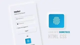 Login Page Design with Fingerprint Authentication using Html & CSS#html #css#js #java #bracketracing