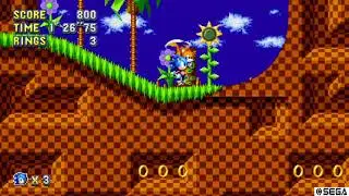 Sonic Mania Green Hill Zone Act 1 Giant Ring Location 2 [Easy Super Sonic]
