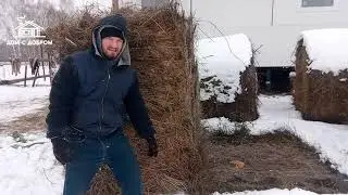 Как перевернуть рулон сена?