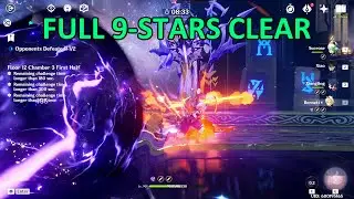 Version 1.5 Spiral Abyss Floor 12 | 9 Stars Clear | Abyss Lector Violet Lightning
