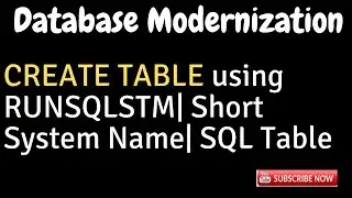 IBM i, AS400 Tutorial, iSeries, System i - CREATE TABLE using RUNSQLSTM - Short System table Name