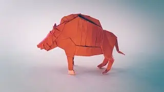 Origami Divine Boar Time Lapse (Satoshi KAMIYA) - Oragmi Challenge