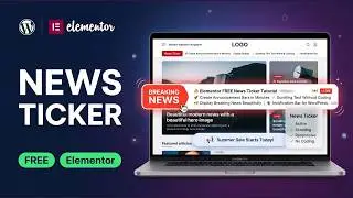 How to Create News Ticker in Elementor for FREE | Breaking News Ticker, Notifications & Announcement
