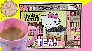 How To Make The Sanrio Brown Sugar Latte Flavored Bubble Milk Tea Kit With Boba Taste Testing