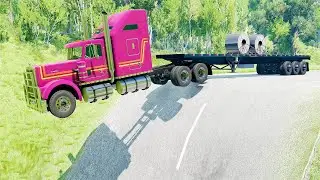 Mobil vs Giant Pit #19 - BeamNG Drive