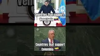 Countries that support Venezuela 🇻🇪 vs countries that support Colombia 🇨🇴 #shorts #viral