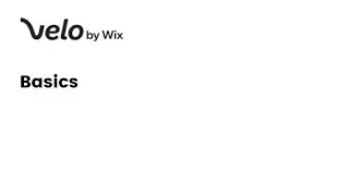 Velo by Wix: Basics