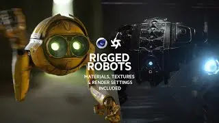 CG Store | Rigged Robots (w/ Textures & Settings) | C4D, Octane
