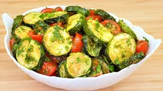 Only zucchini and tomatoes! Low carb vegetarian recipe! ASMR Recipe!