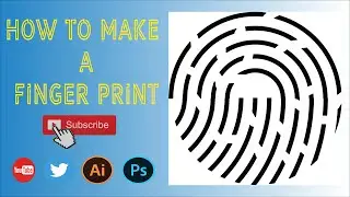 How to make finger print in Adobe illustrator #fingerprint
