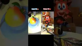 Crash and Wumpa Fruit Side-by-side comparison 