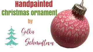 Handpainted Christmas ornament, first in 2021 , acrylic painting by Gitka Schmidtova