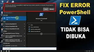 Fix Error!! Mengatasi Windows PowerShell Tidak Bisa Dibuka