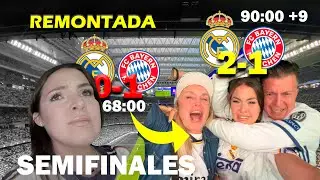 REACCIONANDO en el BERNABÉU REMONTADA Real Madrid VS Bayern Múnich | con mis PADRES😱🥳🤩😭