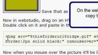 Web Studio larger image on mouseover