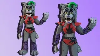 РОКСИ/ВОЛЧИЦА РОКСАНА FNAF SECURITY BREACH из пластилина.