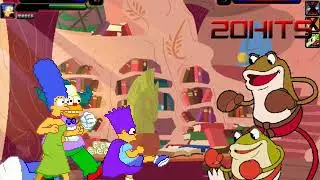M.U.G.E.N: Team Homer Simpson Vs Cuphead Bosses
