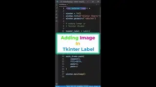 Add Images To Tkinter Label || Add Image In Tkinter Label in Just 46 seconds || CodemyCoder #Shorts
