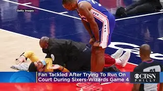 Fan Tackled After Trying To Run On Court During Sixers-Wizards Game 4